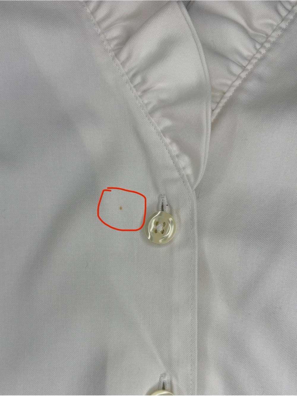 Brooks Brothers White Ruffle Neck Button Down Blouse - Picture 6 of 6
